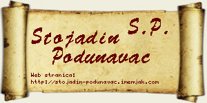Stojadin Podunavac vizit kartica